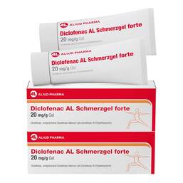 Abbildung: Diclofenac AL Schmerzgel forte 20 mg/g Gel 2x180 g, Gel PZN 08032864