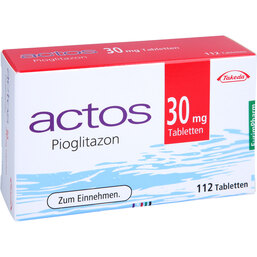 Abbildung: Actos 30 mg Tabletten 112 St, Tabletten PZN 08400934
