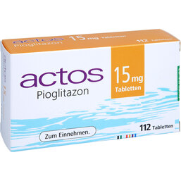 Abbildung: Actos 15 mg Tabletten 112 St, Tabletten PZN 08400940
