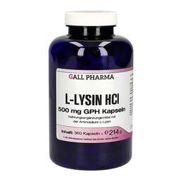 Abbildung: L-Lysin 500 mg GPH Kapseln 360 St, Kapseln PZN 08403855
