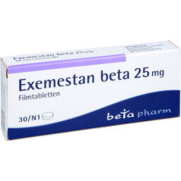 Abbildung: Exemestan beta 25 mg Filmtabletten 30 St, Filmtabletten PZN 08410996