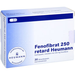 Abbildung: Fenofibrat 250 retard Heuman 30 St, Retard-Kapseln PZN 08414238