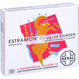 Abbildung: Estramon 50 transdermale Pflaster 6 St, Pflaster transdermal PZN 08416384