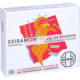 Abbildung: Estramon 50 transdermale Pflaster 24 St, Pflaster transdermal PZN 08416409