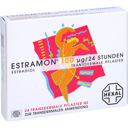 Abbildung: Estramon 100 transdermale Pflaster 24 St, Pflaster transdermal PZN 08416438