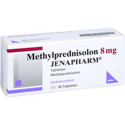 Abbildung: Methylprednisolon 8 mg Jenapharm Tabletten 50 St, Tabletten PZN 08424202