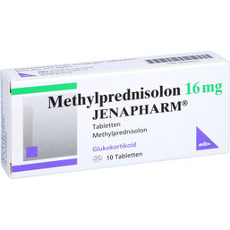 Abbildung: Methylprednisolon 16 mg Jenapharm Tabletten 10 St, Tabletten PZN 08424231