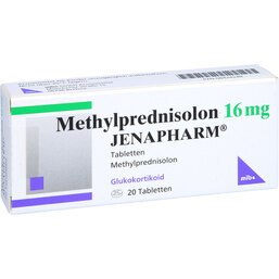 Abbildung: Methylprednisolon 16 mg Jenapharm Tabletten 20 St, Tabletten PZN 08424248