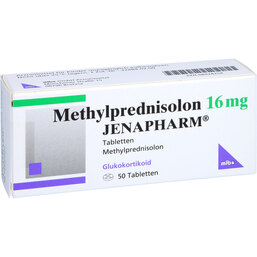 Abbildung: Methylprednisolon 16 mg Jenapharm Tabletten 50 St, Tabletten PZN 08424254