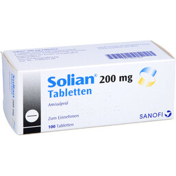 Abbildung: Solian 200 mg Tabletten 100 St, Tabletten PZN 08425029