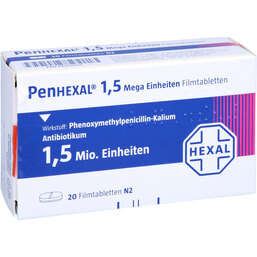 Abbildung: Penhexal 1,5 Mega Filmtabletten 20 St, Filmtabletten PZN 08437156