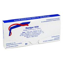 Abbildung: Realgar D 30 Ampullen 8X1 ml, Ampullen PZN 08437297