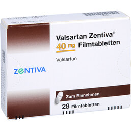 Abbildung: Valsartan Zentiva 40 mg Filmtabletten 28 St, Filmtabletten PZN 08440313