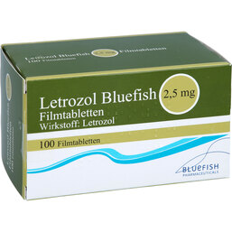 Abbildung: Letrozol Bluefish 2,5 mg Filmtabletten 100 St, Filmtabletten PZN 08443145