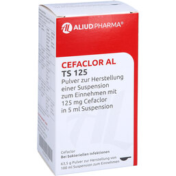 Abbildung: Cefaclor AL TS 125 Pulver zur Herstellung einer Suspension zum Einnehmen 100 ml, Pulver zur Herstellung einer Suspension zum Einnehmen PZN 08443748