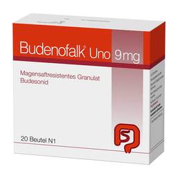Abbildung: Budenofalk Uno 9 mg magensaftresistentes Granulat 20 St, Magensaftresistentes Granulat PZN 08448846
