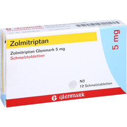 Abbildung: Zolmitriptan Glenmark 5 mg Schmelztabletten 12 St, Schmelztabletten PZN 08453698