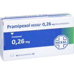 Abbildung: Pramipexol Hexal 0,26 mg Retardtabletten 30 St, Retard-Tabletten PZN 08454870