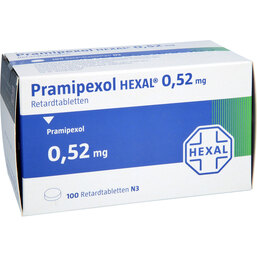 Abbildung: Pramipexol Hexal 0,52 mg Retardtabletten 100 St, Retard-Tabletten PZN 08454953
