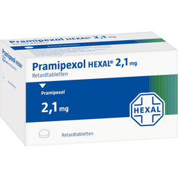 Abbildung: Pramipexol Hexal 2,1 mg Retardtabletten 100 St, Retard-Tabletten PZN 08455065