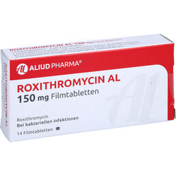 Abbildung: Roxithromycin AL 150 mg Filmtabletten 14 St, Filmtabletten PZN 08457555