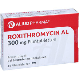 Abbildung: Roxithromycin AL 300 mg Filmtabletten 14 St, Filmtabletten PZN 08457578