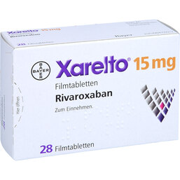 Abbildung: Xarelto 15 mg Filmtabletten 28 St, Filmtabletten PZN 08461350