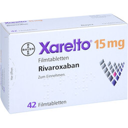 Abbildung: Xarelto 15 mg Filmtabletten 42 St, Filmtabletten PZN 08461404