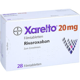 Abbildung: Xarelto 20 mg Filmtabletten 28 St, Filmtabletten PZN 08461427