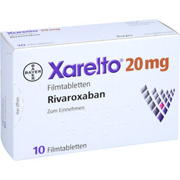 Abbildung: Xarelto 20 mg Filmtabletten 10 St, Filmtabletten PZN 08461456