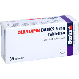 Abbildung: Olanzapin Basics 5 mg Tabletten 35 St, Tabletten PZN 08468091