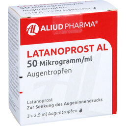Abbildung: Latanoprost AL 50 Mikrogramm / ml Augentropfen 3X2.5 ml, Augentropfen PZN 08469038