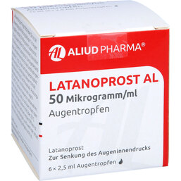 Abbildung: Latanoprost AL 50 Mikrogramm / ml Augentropfen 6X2.5 ml, Augentropfen PZN 08469044