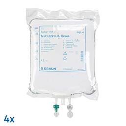 Abbildung: Kochsalzlösung 0,9% B.Braun Spüllösung Ecob.Click 4X3000 ml, Spüllösung PZN 08473643