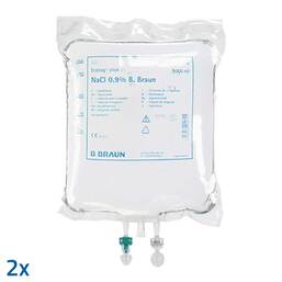 Abbildung: Kochsalzlösung 0,9% B.Braun Spüllösung Ecob.Click 2X5000 ml, Spüllösung PZN 08473666