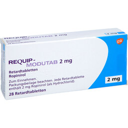 Abbildung: Requip-Modutab 2 mg Retardtabletten 28 St, Retard-Tabletten PZN 08474565
