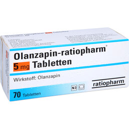 Abbildung: Olanzapin ratiopharm 5 mg Tabletten 70 St, Tabletten PZN 08474625