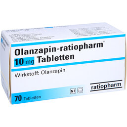 Abbildung: Olanzapin ratiopharm 10 mg Tabletten 70 St, Tabletten PZN 08475004