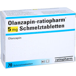 Abbildung: Olanzapin ratiopharm 5 mg Schmelztabletten 70 St, Schmelztabletten PZN 08475292