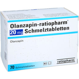 Abbildung: Olanzapin ratiopharm 20 mg Schmelztabletten 70 St, Schmelztabletten PZN 08475470