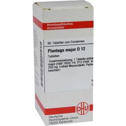 Abbildung: Plantago Major D 12 Tabletten Tabletten, 80 St PZN 08479628