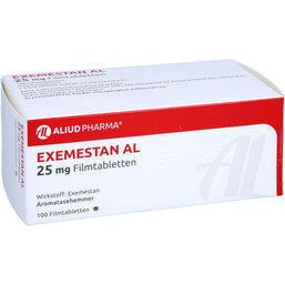 Abbildung: Exemestan AL 25 mg Filmtabletten 100 St, Filmtabletten PZN 08479746