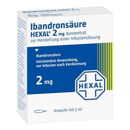 Abbildung: Ibandronsäure Hexal 2 mg Infusionslösung Konzentrat Ampulle 1 St, Infusionslösungskonzentrat PZN 08480815