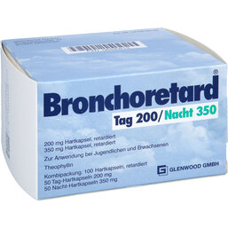 Abbildung: Bronchoretard Tag 200 / Nacht 350 Retardkapseln 100 St, Retard-Kapseln PZN 08490819