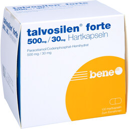 Abbildung: Talvosilen forte 500 mg / 30 mg Hartkapseln 100 St, Hartkapseln PZN 08500937