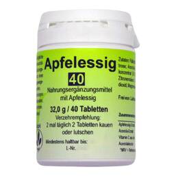 Abbildung: Apfelessig Tabletten 40 St, Tabletten PZN 08501463