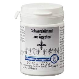 Abbildung: Schwarzkümmel Kapseln aus Ägypten Kapseln, 60 St PZN 08528999