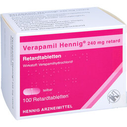 Abbildung: Verapamil Hennig 240 mg reta 100 St, Retard-Tabletten PZN 08532914