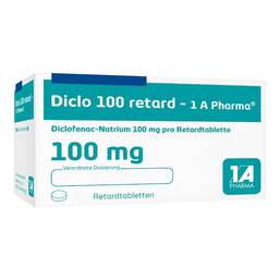 Abbildung: Diclo 100 retard 1A Pharma T 20 St, Retard-Tabletten PZN 08533687