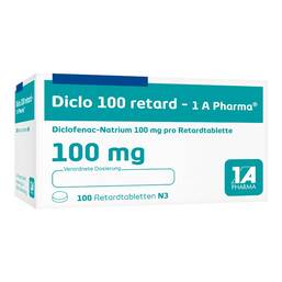 Abbildung: Diclo 100 retard 1A Pharma T 100 St, Retard-Tabletten PZN 08533701